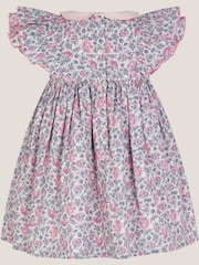 Monsoon Pink Baby Savannah Floral Dress & Headband Set - Image 2 of 3