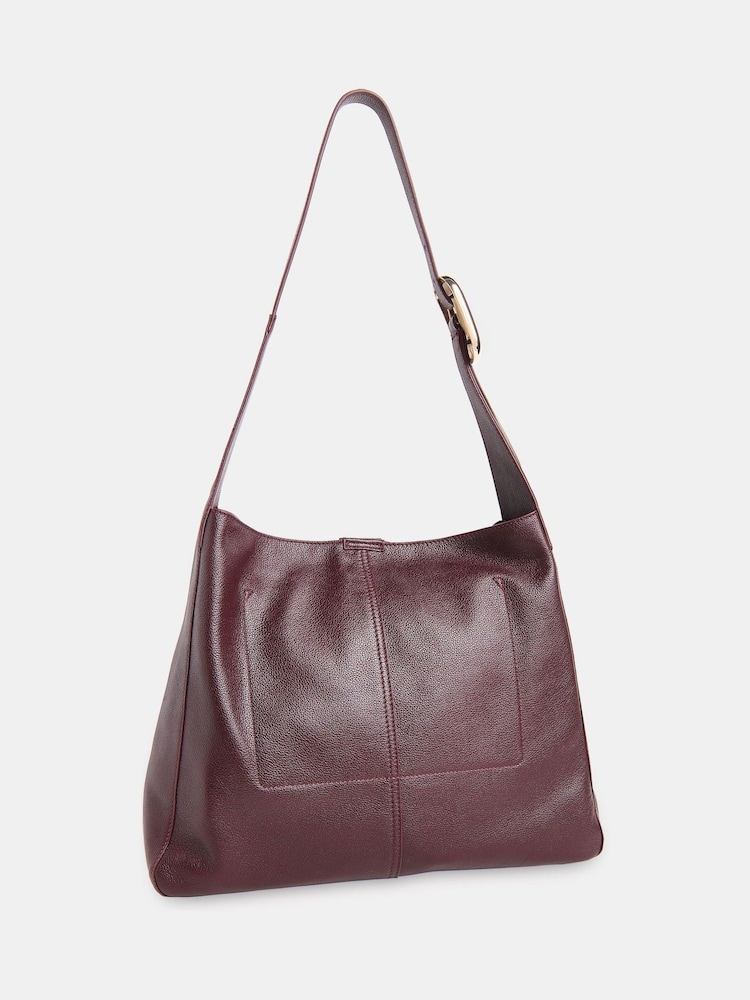 Whistles Red Mabel Buckle Detail Tote Bag - Image 2 of 4