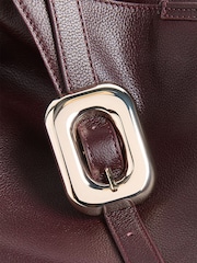 Whistles Red Mabel Buckle Detail Tote Bag - Image 4 of 4