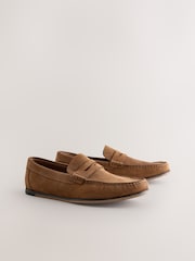 Gyldenbrun - Slim-hyttesko i ruskind - Billede 1 af 5