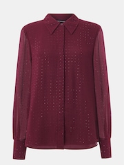Whistles Red Hot Fix Sheer Shirt - Image 5 of 5