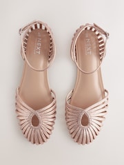 Rose Gold Forever Comfort® Bling Two Part Flats - Image 1 of 4