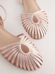 Rose Gold Forever Comfort® Bling Two Part Flats - Image 4 of 4