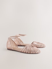 Rozā zelts - Forever Comfort® Bling divdaļīgi plakanie apavi - Attēls 5 no 8