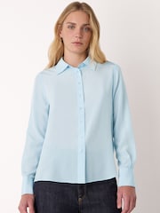 Whistles Light Blue Ultimate Silk Shirt - Image 1 of 5
