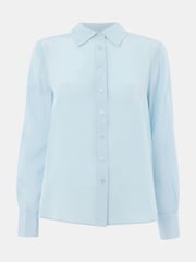 Whistles Light Blue Ultimate Silk Shirt - Image 5 of 5
