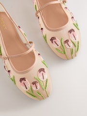 Nude Forever Comfort® Mesh Tulip Maryjanes - Image 9 of 10