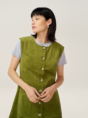 Omnes Green Bunni Mini Sleeveless A-Line Cord Dress - Image 4 of 5