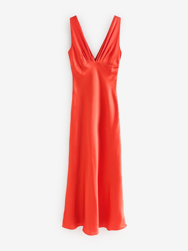 Omnes Orange Casey Maxi V-Neck Dress - Image 1 of 1 Omnes Orange Casey Maxi V-Neck Dress - Image 1 of 1