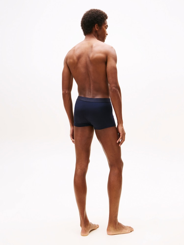 Tommy Hilfiger Blue 3 Pack Boxer Briefs - Image 2 of 5 Tommy Hilfiger Blue 3 Pack Boxer Briefs - Image 2 of 5