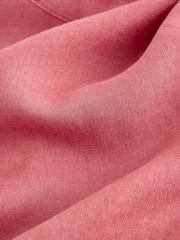 Roșu - Mânecă lungă - Cămașă de in - Imaginea 7 din 8