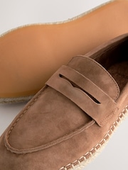 Tan Brown Suede Espadrille Loafers - Image 7 of 7