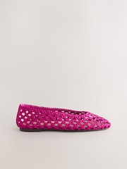 Pink Forever Comfort® Satin Weave Ballet Flats - Image 7 of 9