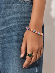 Multicolour Bright Beaded Stretch Bracelet - Image 1 of 6