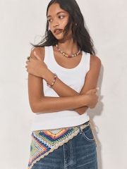 Multicolour Bright Beaded Stretch Bracelet - Image 2 of 6