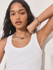 Multicolour Bright Beaded Stretch Bracelet - Image 3 of 6