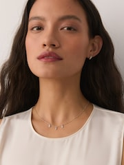 Argint masiv - Opal Effect Stone Drop Necklace - Imaginea 5 din 6