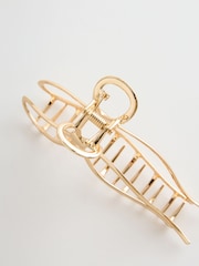 Gold Tone Metal Bow Claw Clip - Image 3 of 3