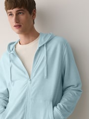 Light Blue Soft Touch Lightweight Hoodie - Image 1 of 8