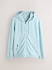 Light Blue Soft Touch Lightweight Hoodie - Image 6 of 8