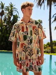 オレンジ - プリント半袖シャツ - 画像 2 / 5