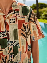 オレンジ - プリント半袖シャツ - 画像 4 / 5