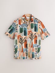 Rostbraun - Bedrucktes Kurzarmhemd - Bild 6 von 8