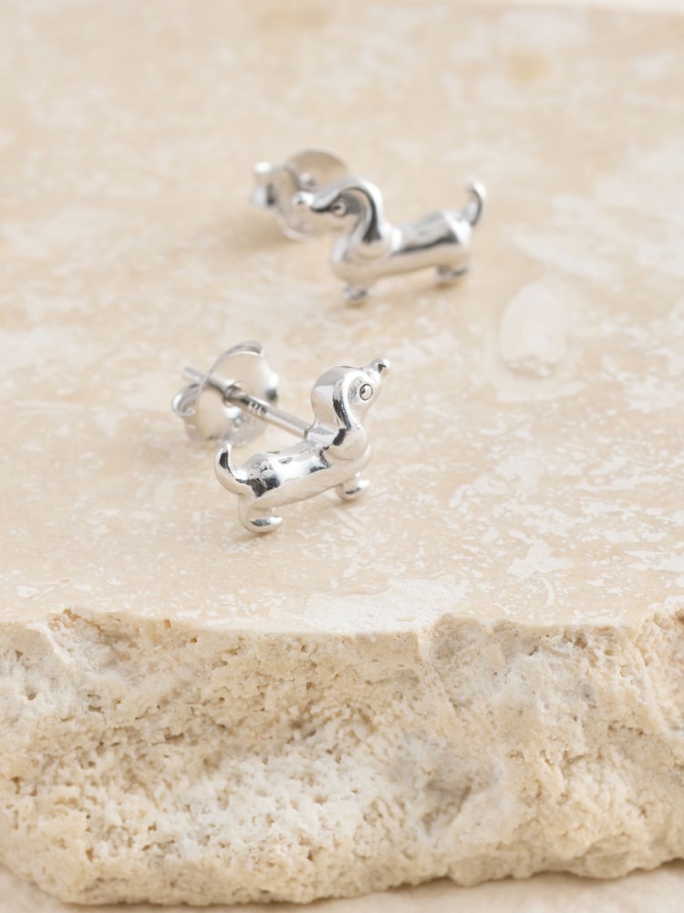 Sterling Argent - Sausage Dog Stud Earrings - Image 5 de 5