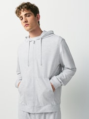 Light Grey Soft Touch Lightweight Hoodie - Image 1 of 8