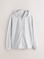 Light Grey Soft Touch Lightweight Hoodie - Image 6 of 8