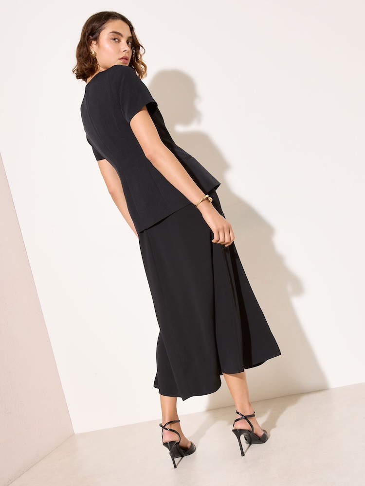 Friends Like These Button Front 2-in-1 Tailored Maxi Dress - Պատկեր 4 4-ից