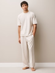 Light Grey Regular Fit Soft Touch Lightweight T-Shirt and Joggers Set - Image 1 of 13