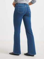 Simply Be Blue Flare Leg Cosy Jeans - Image 2 of 4