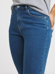 Simply Be Blue Flare Leg Cosy Jeans - Image 3 of 4