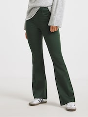 Simply Be Green Flared Pull On Jeggings - Image 1 of 4