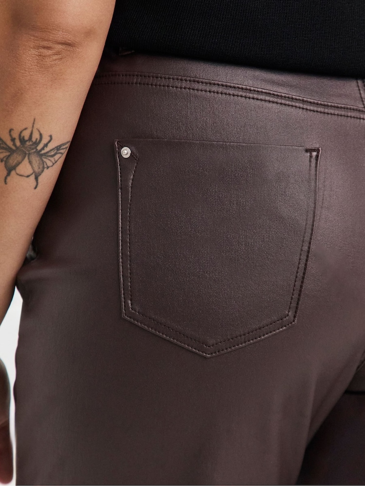 Simply Be Red Coated Straight Leg Jeans - Image 4 of 4 Simply Be Red Coated Straight Leg Jeans - Image 4 of 4