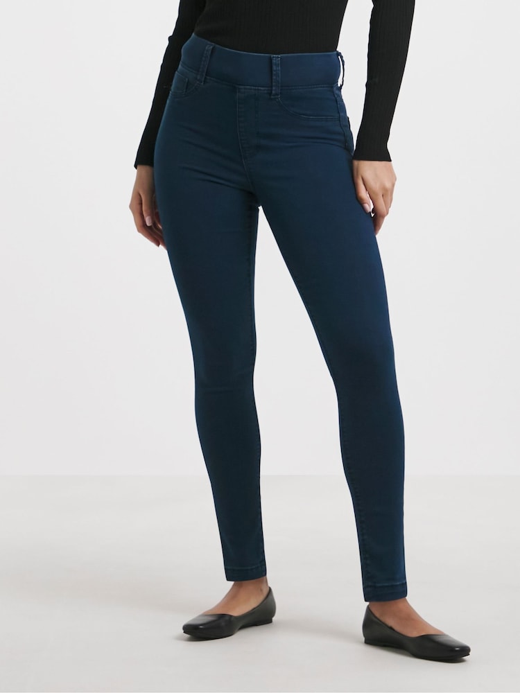 Simply Be Blue Skinny Pull On Jeggings - Image 4 of 4 Simply Be Blue Skinny Pull On Jeggings - Image 4 of 4