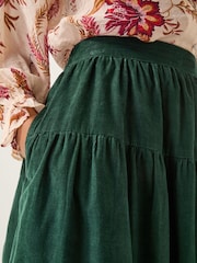 Monsoon Green Mina Corduroy Midi Skirt - Image 4 of 4