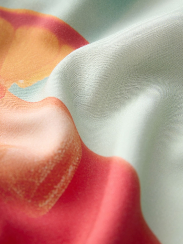 Blue/Orange Print Short Sleeve Shirt - Image 7 of 7