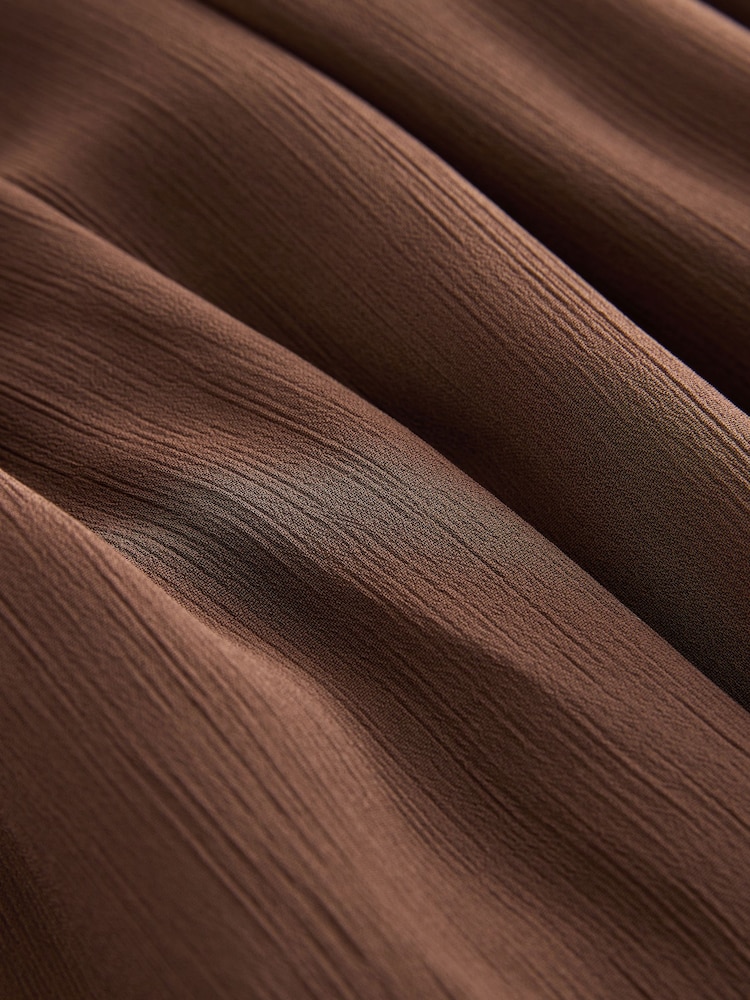 Schokoladenbraun - Belted Chiffon Maxi Skirt - Bild 8 von 8