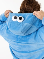 Vanilla Underground Blue Sesame Street Cookie Monster Hooded Bath Robe - Image 4 of 5