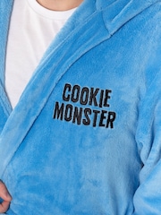 Vanilla Underground Blue Sesame Street Cookie Monster Hooded Bath Robe - Image 5 of 5
