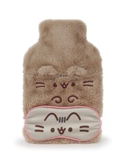 Vanilla Underground Brown Pusheen Hot Water Bottle With Eye Mask - Image 2 of 6