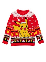 Vanilla Underground Red Pokemon Pikachu Christmas Jumper - Image 1 of 9
