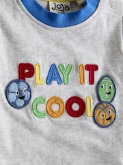 JoJo Maman Bébé Grey Top & Shorts Set - Image 6 of 7