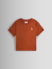 JoJo Maman Bébé Mid Brown 2-Piece T-Shirt & Stripe Joggers Set - Image 2 of 6