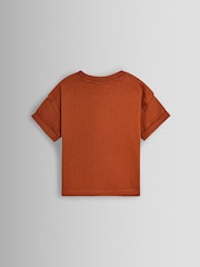 JoJo Maman Bébé Mid Brown 2-Piece T-Shirt & Stripe Joggers Set - Image 3 of 6