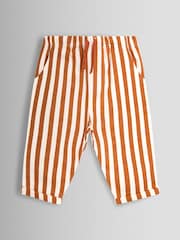 JoJo Maman Bébé Mid Brown 2-Piece T-Shirt & Stripe Joggers Set - Image 4 of 6