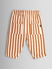 JoJo Maman Bébé Mid Brown 2-Piece T-Shirt & Stripe Joggers Set - Image 5 of 6