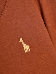 JoJo Maman Bébé Mid Brown 2-Piece T-Shirt & Stripe Joggers Set - Image 6 of 6